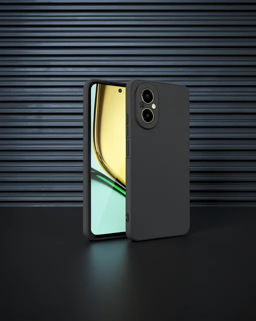 Realme 12 Lite Kılıf First Silikon - Siyah