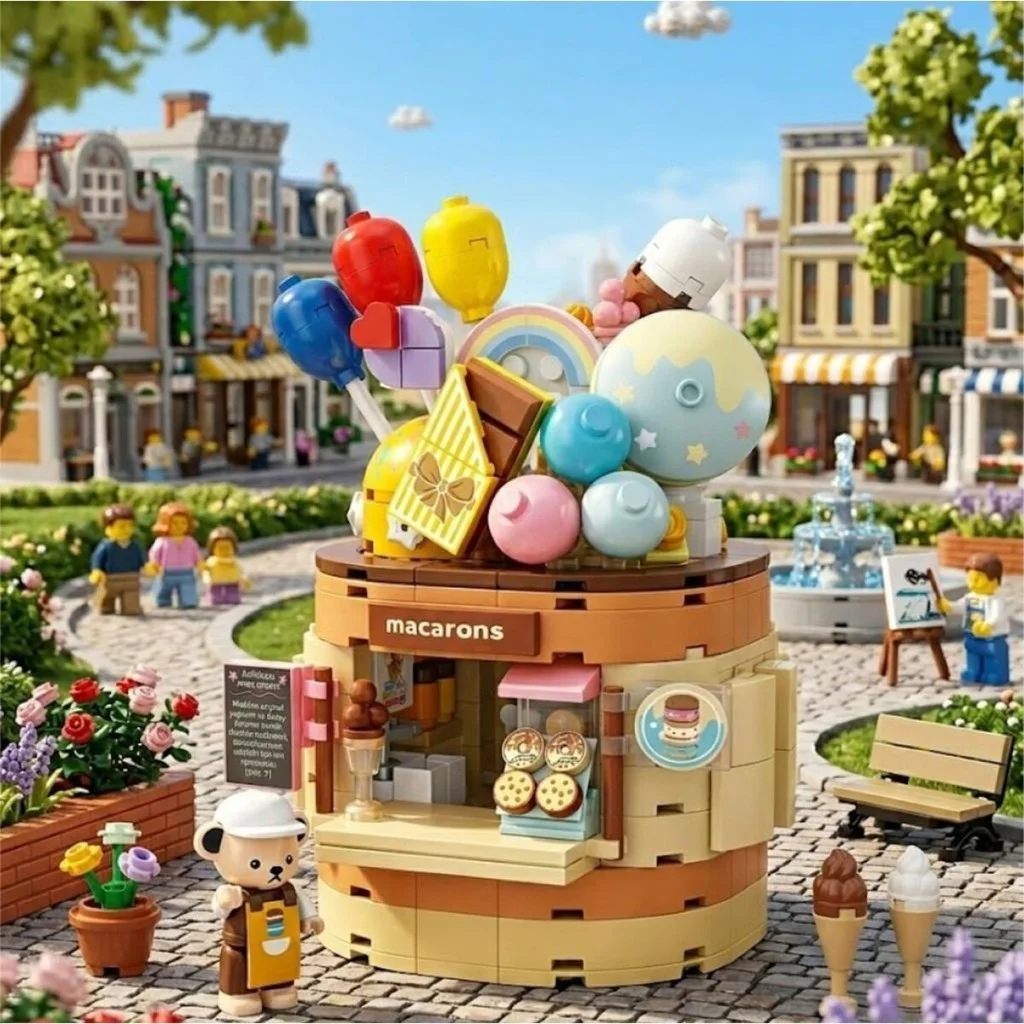 P881201 Teddy Bear Koleksiyonu Dondurma Dünyası 354 Parça Block Oyuncak görsel 2