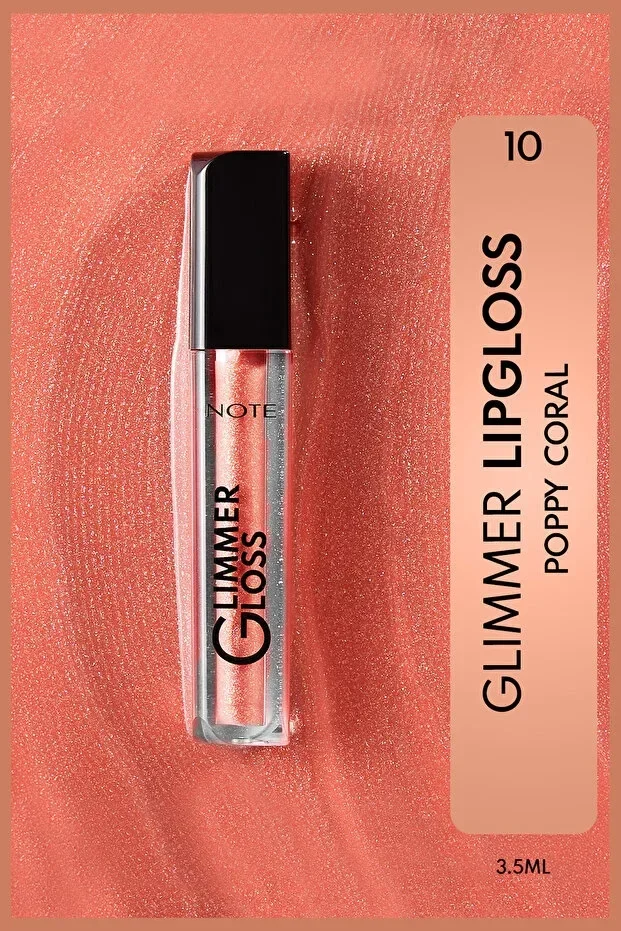 Glimmer Gloss Rose Sorbet Lip Gloss - 10 Poppy Coral