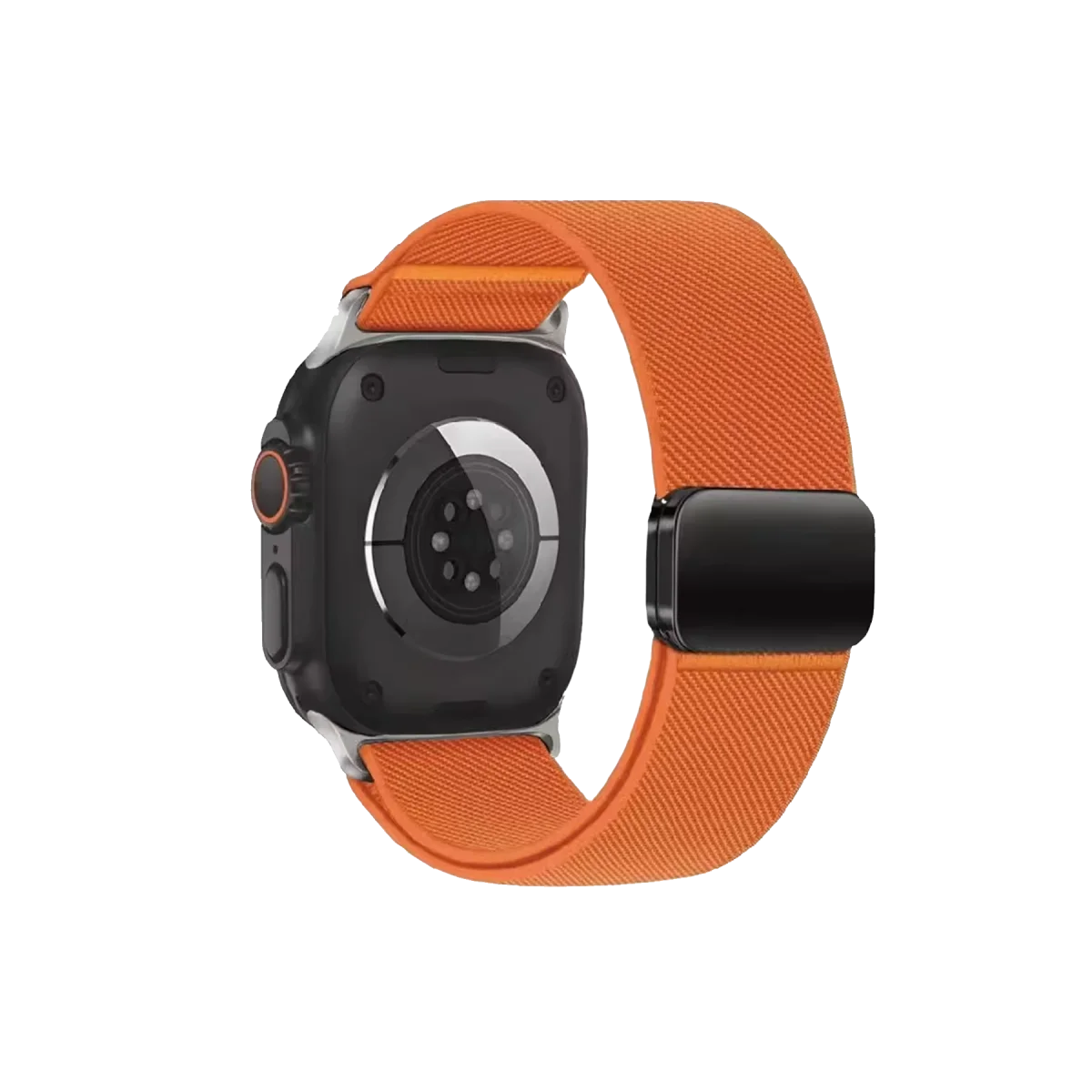 Apple Watch Ultra 49mm Nylon Manyetik Kordon - Turuncu