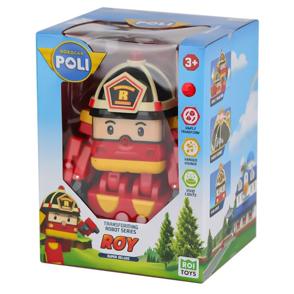 POLI MRT-686 Sesli ve Işıklı Robocar Poli Büyük Transforming Robot Roy -Necotoys