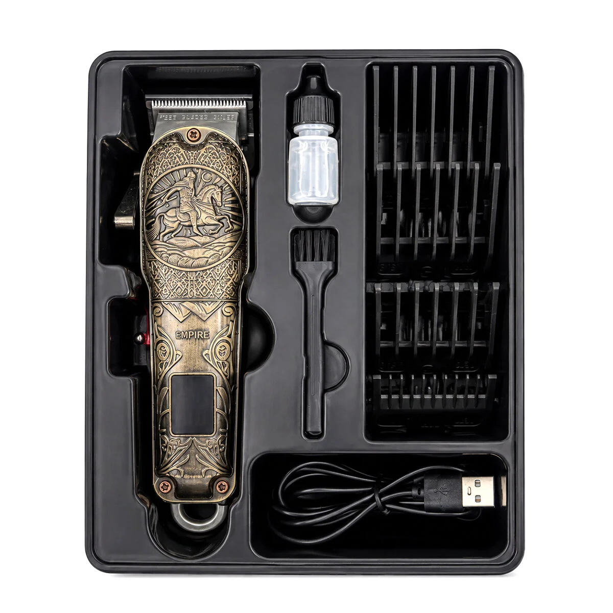 Saç Sakal Kesme Traş Makinesi Usb - Type-c Şarjlı - Led Gösterge 3-7-9-12MM Tarak MR-7800