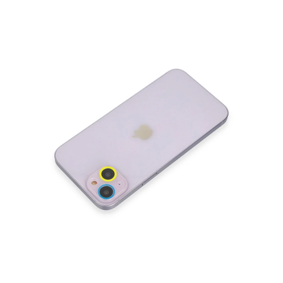 Apple İphone 13 Renkli Kamera Lens Koruma Cam - Sarı-mavi görsel 2