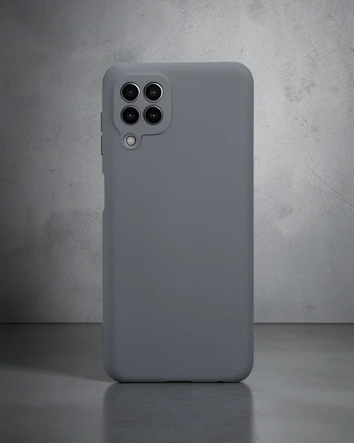 Samsung Galaxy A22 Kılıf Nano İçi Kadife Silikon - Gri