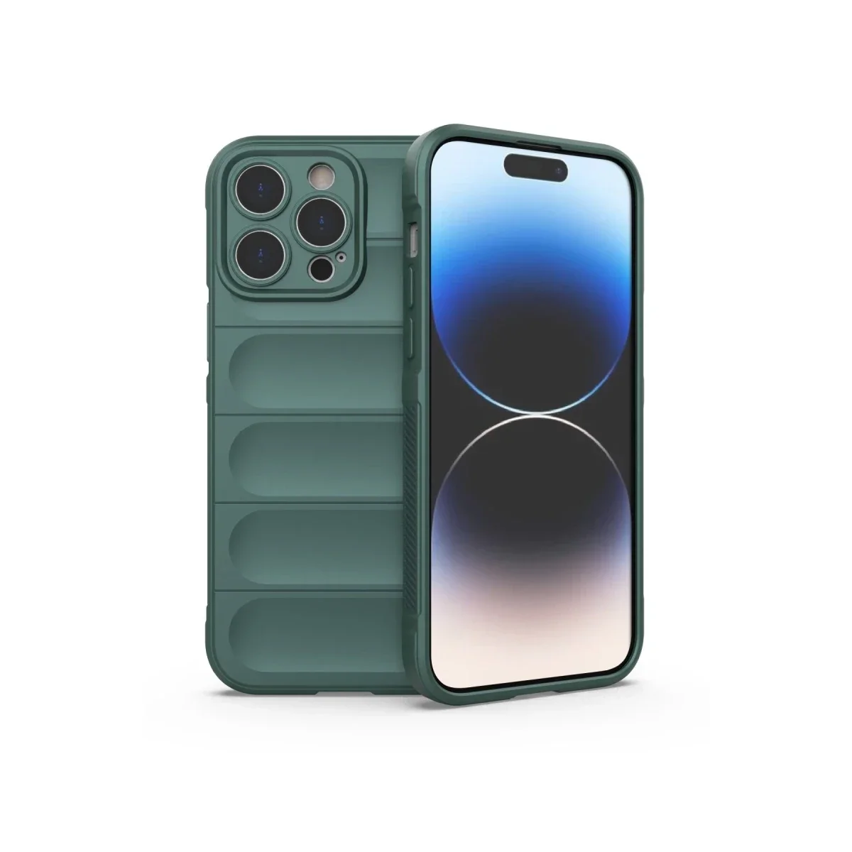 Apple iPhone 14 Pro Kılıf Optimum Silikon - Koyu Yeşil
