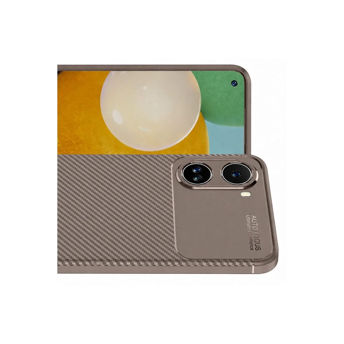 Xiao Poco X7 Pro Kılıf Auto Focus Karbon Kapak - Gri görsel 2