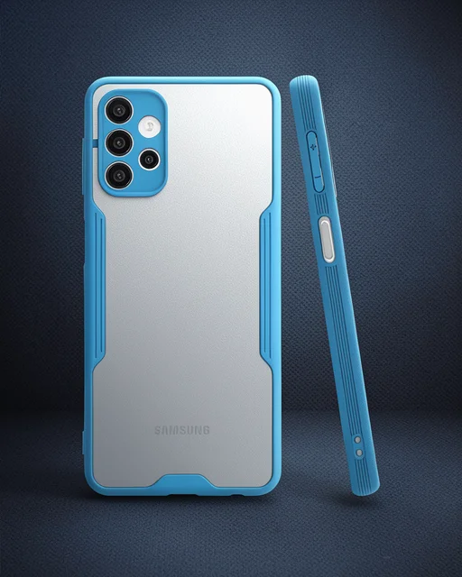 Samsung Galaxy A72 Kılıf Platin Silikon - Mavi