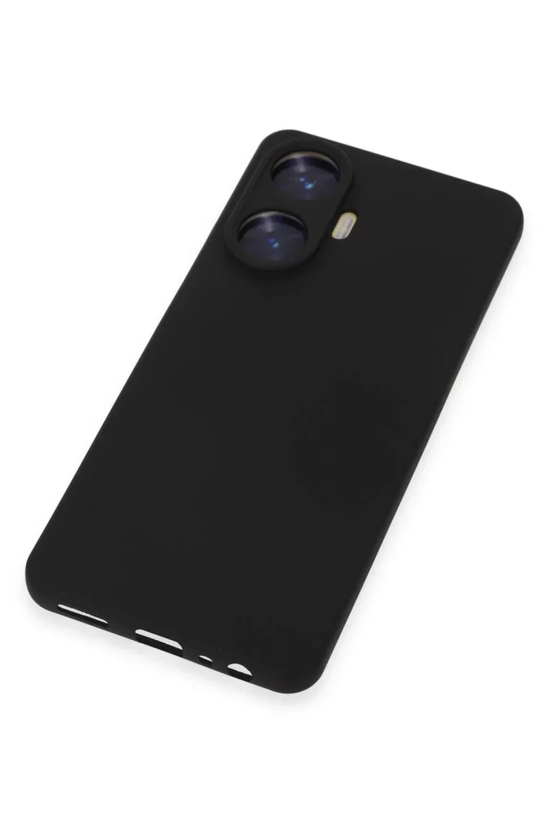 Realme C55 Kılıf Nano içi Kadife Silikon - Siyah görsel 2