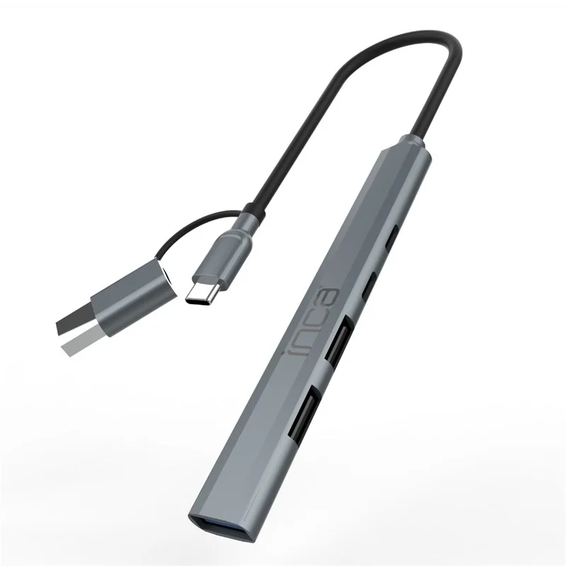 IUTP-06T Usb 3.0 Type-c 3.1 Hub 1 X Usb 3.0 +2 X USB+TYPE-C+PD100W 2.0 Alumınyum Kasa Çoklayıcı