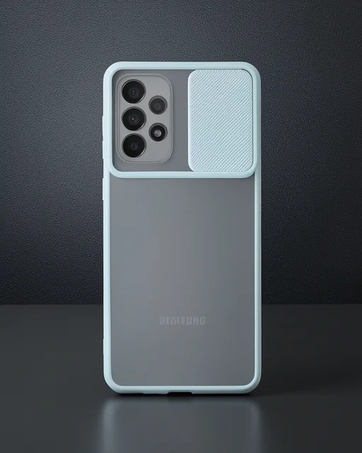 Samsung Galaxy A53 5g Kılıf Palm Buzlu Kamera Sürgülü Silikon - Turkuaz