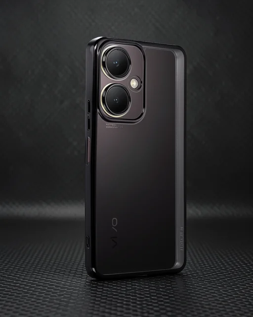 Vivo Y27 Kılıf Razer Lensli Silikon - Siyah