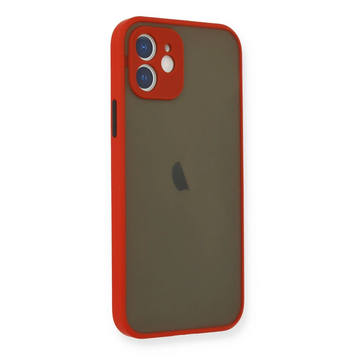 Apple İphone 12 Mini Kılıf Montreal Silikon Kapak - Kırmızı görsel 2