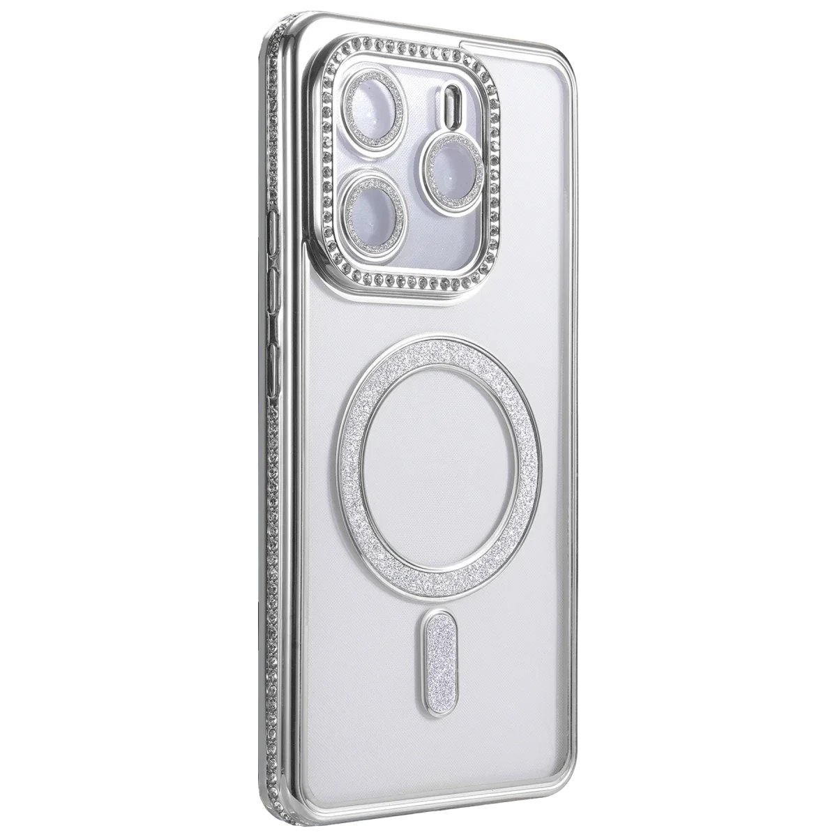 Xiaomi Redmi Note 14 4G Joke Simli Magneticsafe Kılıf - Gümüş görsel 3