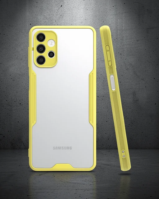 Samsung Galaxy A72 Kılıf Platin Silikon - Sarı