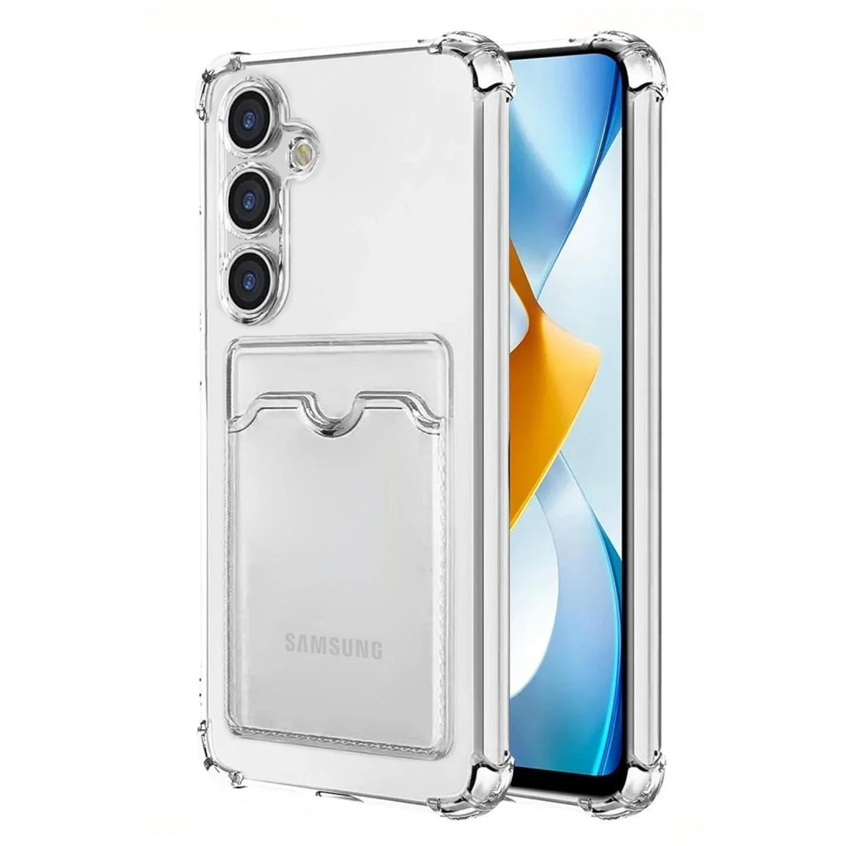Samsung Galaxy S24 Plus Kılıf Kart Şeffaf Silikon - Şeffaf
