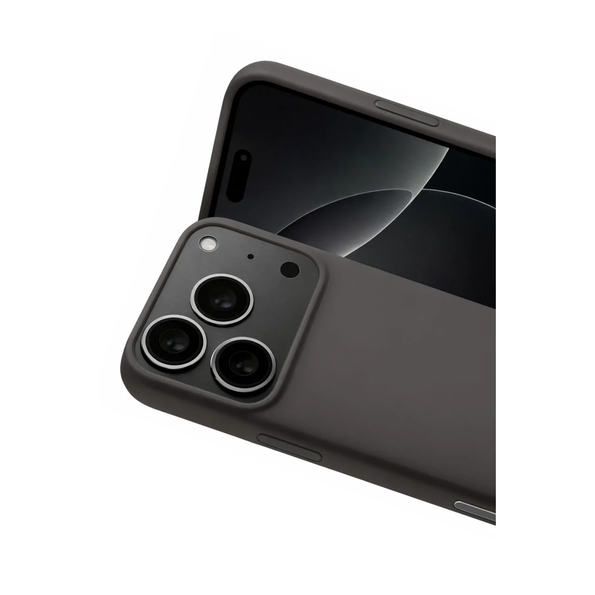 Apple İphone 17 Pro Max Nano İçi Kadife Silikon - Gri görsel 2