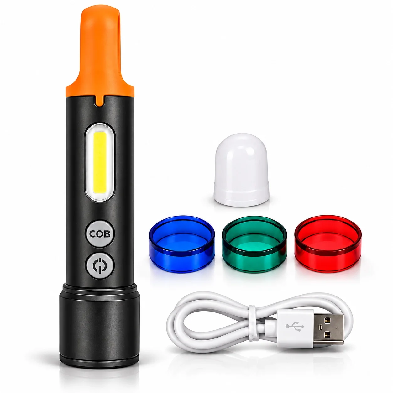 GS-7560 Ultra Parlak COB Led 9 Modlu Askılı Şarjlı El Feneri