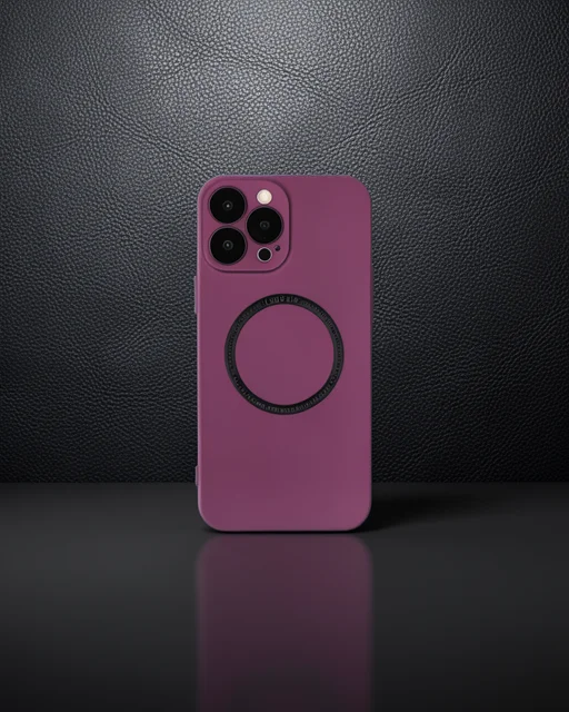 Apple İphone 14 Pro Kılıf Jack Magneticsafe Lens Silikon - Mürdüm
