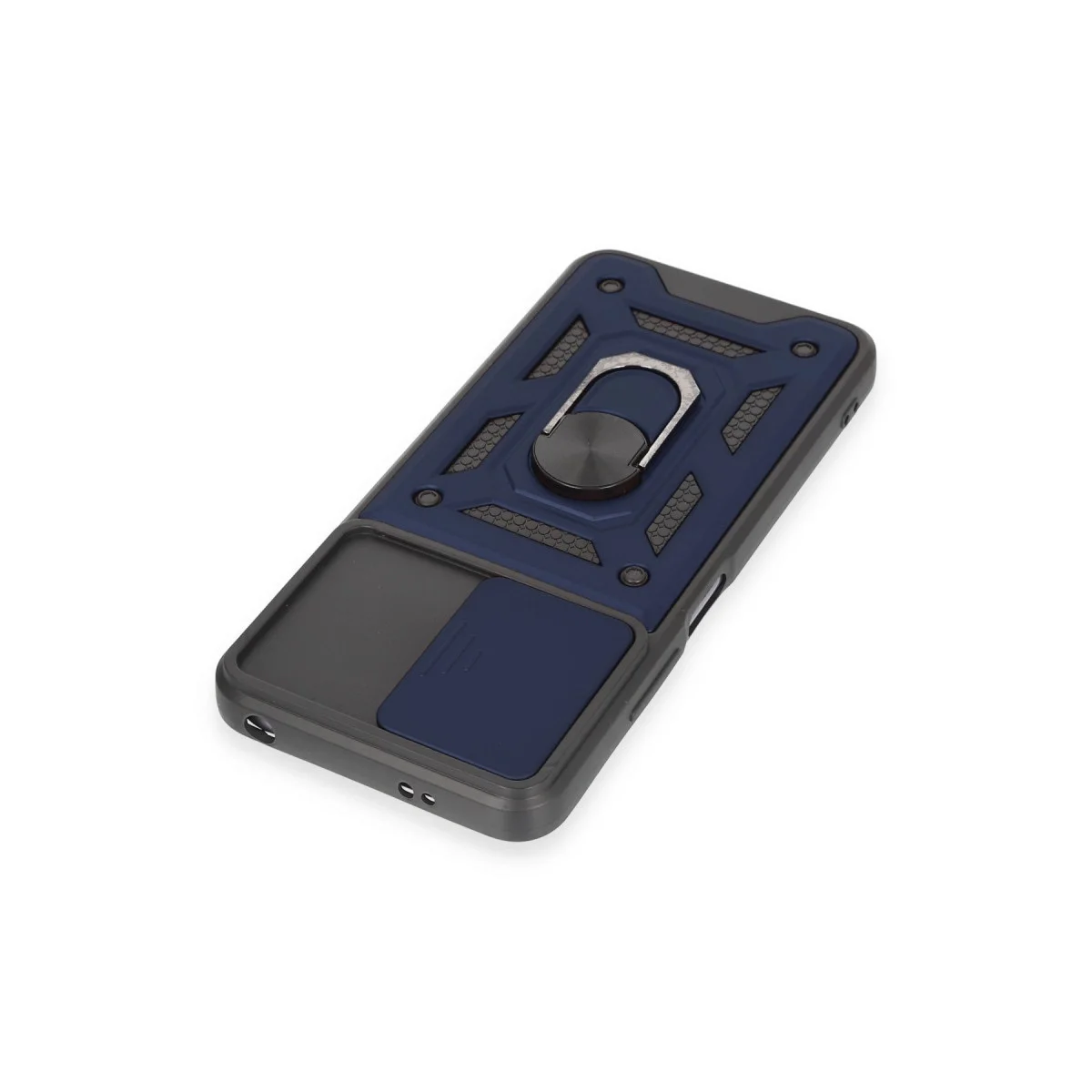 Xiao Red Note 12 5g Kılıf Pars Lens Yüzüklü Silikon - Lacivert görsel 4
