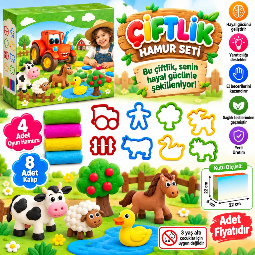 03558 Çiftlik Hamur Set 200GR