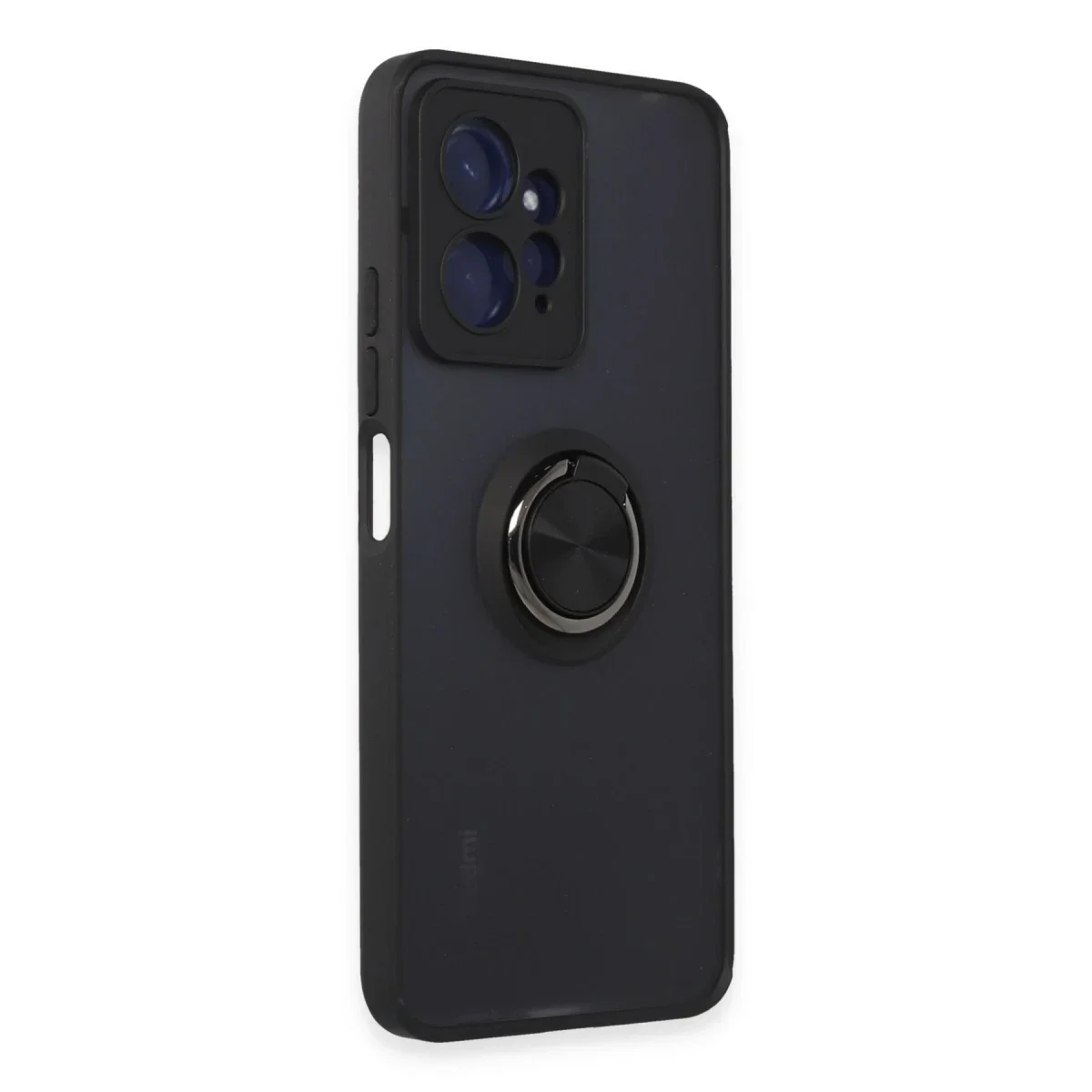 Xiaomi Redmi Note 12 4G Kılıf Montreal Yüzüklü Silikon Kapak - Siyah görsel 2