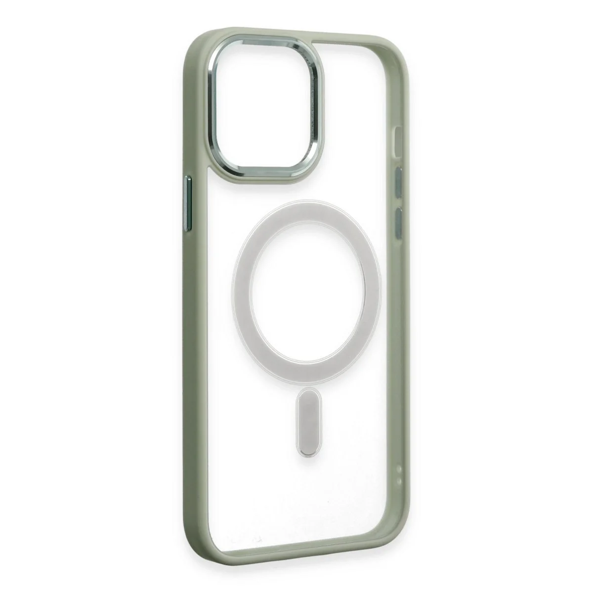 Apple İphone 15 Pro Kılıf Room Magneticsafe Silikon - Su Yeşili görsel 4
