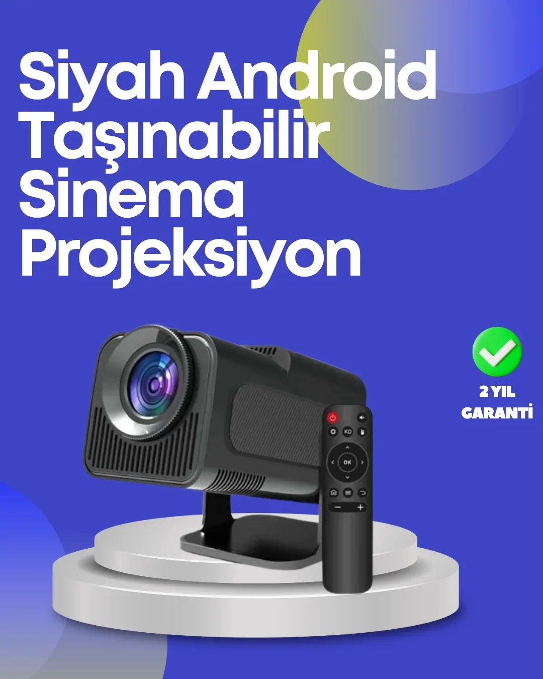 HD, USB ve Kulaklık Girişli Çoklu Bağlantı Seçenekli Projektör