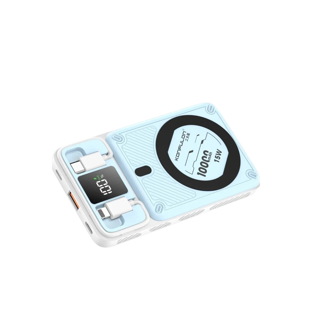 Konfulon M25W 10.000 mAh 20W PD Magsafe Powerbank - Mavi görsel 2