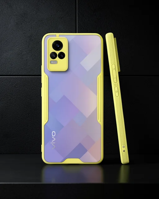 Vivo V21e Kılıf Platin Silikon - Sarı