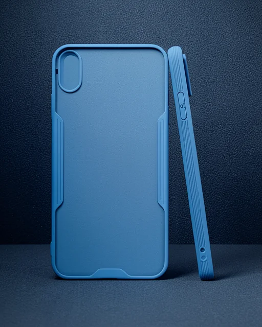 Apple İphone Xs Max Kılıf Platin Silikon - Mavi
