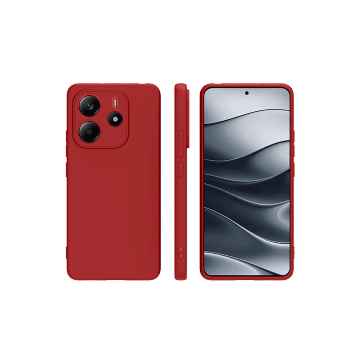 Xiaomi Redmi Note 14 4g Kılıf First Silikon - Kırmızı görsel 2