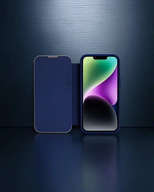 Apple İphone 13 Pro Max Kılıf Dolpin Kapaklı - Lacivert