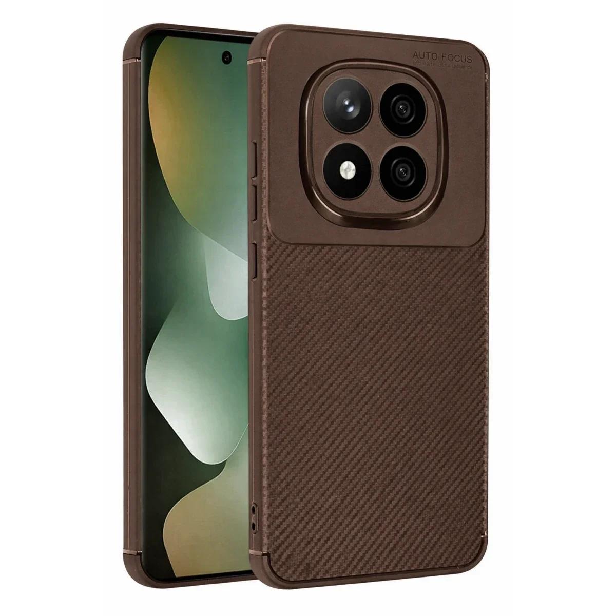 Xiaomi Redmi Note 15 Pro 5G Auto Focus Karbon Kapak - Kahverengi