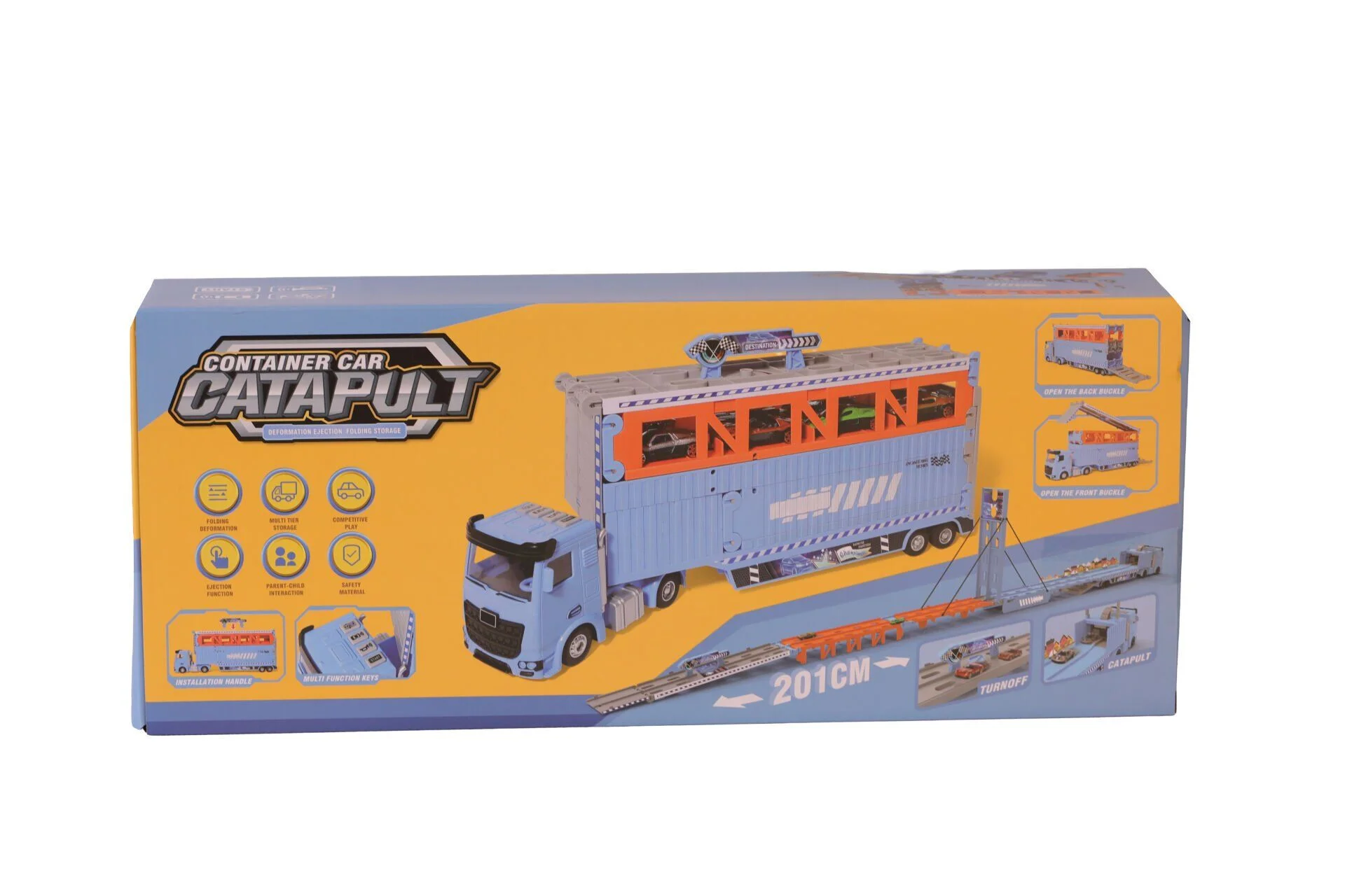 9909 Konteynır Kutulu Metal Araba görsel 2