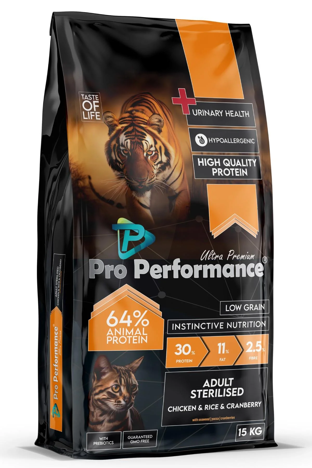 Adult sterilised urinary chicken,rice, crab 15 kg pro perf.