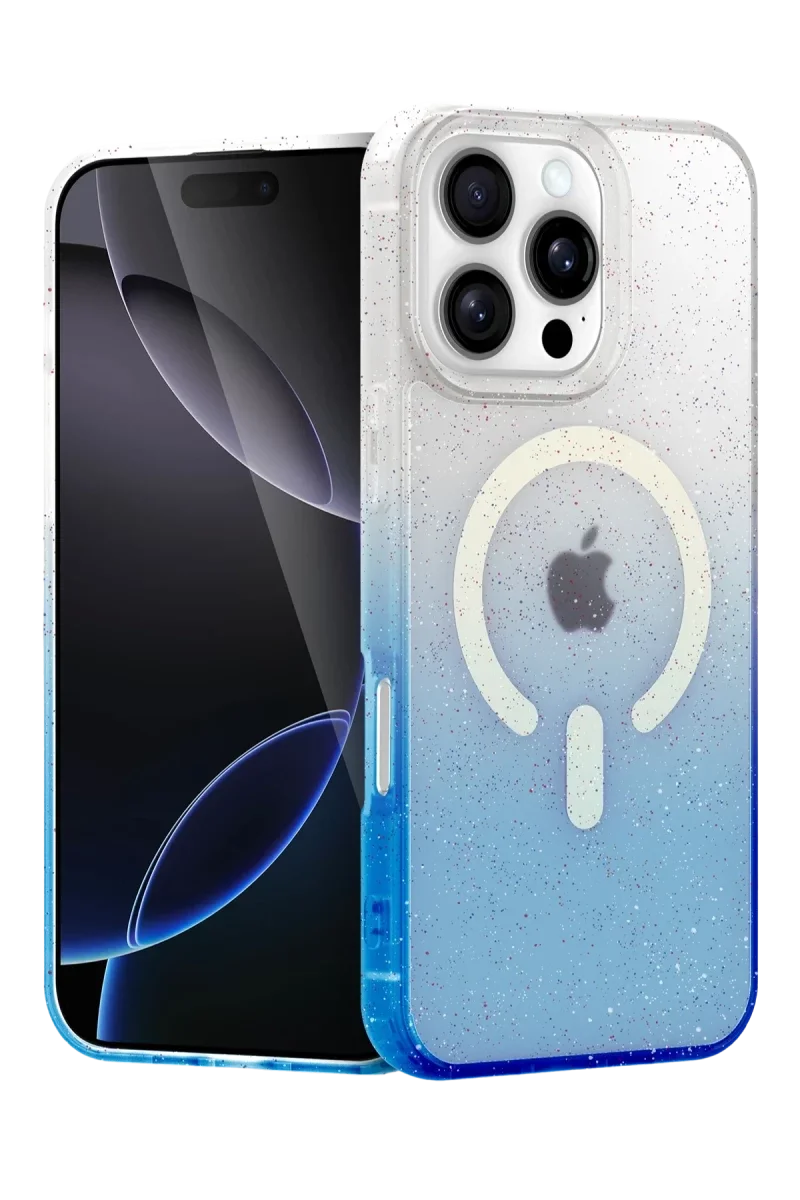 Apple iPhone 16 Pro Pummel Shiny Magsafe Kapak - Mavi