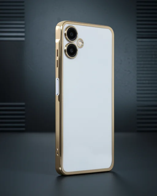 Samsung Galaxy A06 Kılıf Razer Lensli Silikon - Gold