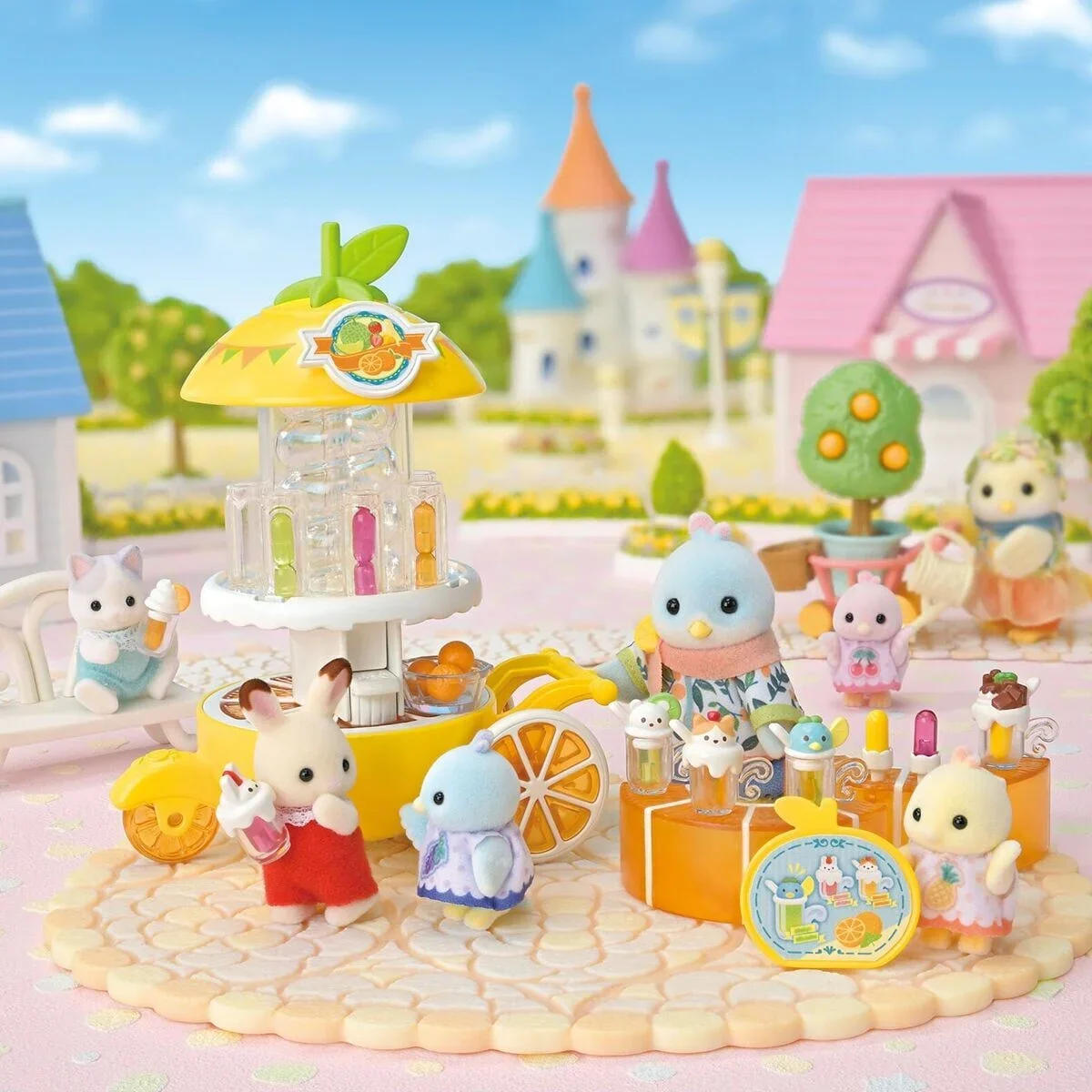 5861 Sylvanian Families Citrus Kuş Ailesi Meyve Suyu Standı +3 yaş görsel 5