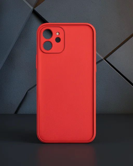 Apple İphone 12 Mini Kılıf Coco Deri Silikon Kapak - Kırmızı