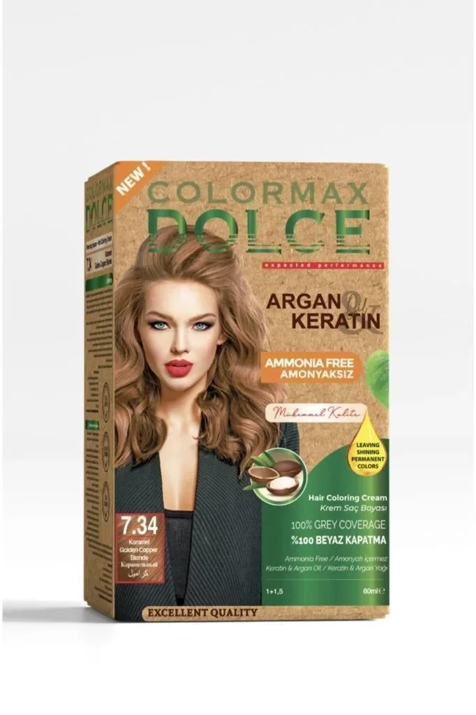 Dolce Amonyaksız, Doğal Set Boya - 7.34 Açık Karamel