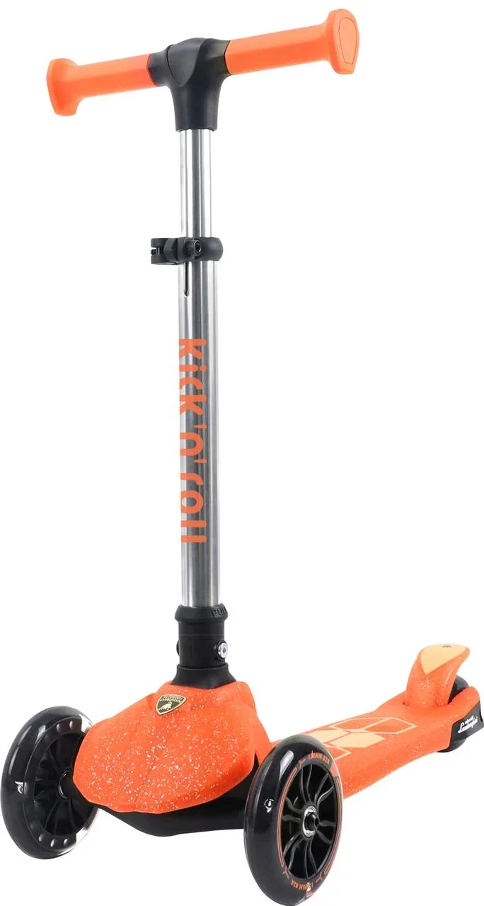 L5JELLY-O Lamborghini Lisanslı Parıltı Işıklı Scooter Turuncu