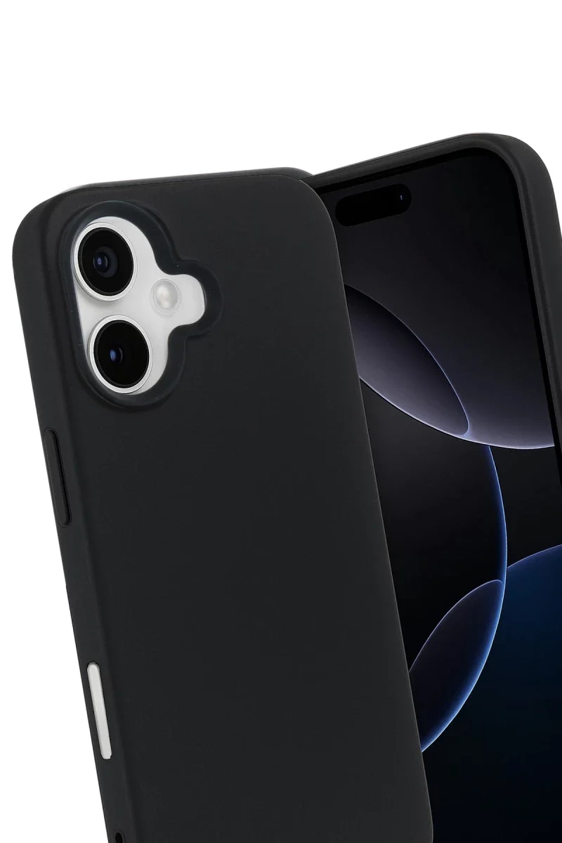 Apple iPhone 17 Nano içi Kadife Silikon - Siyah görsel 2