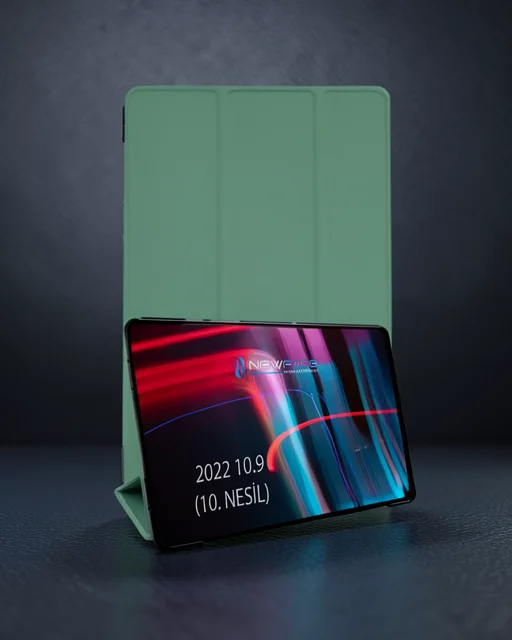 Apple İpad 2022 10.9 (10.nesil) Kılıf Tablet Smart Kılıf - Koyu Yeşil