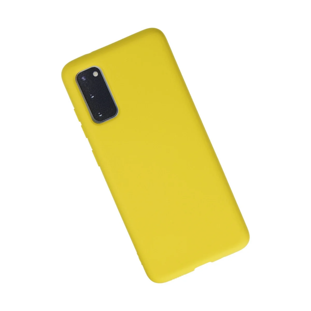 Samsung Galaxy S20 Kılıf Nano İçi Kadife Silikon - Sarı görsel 2