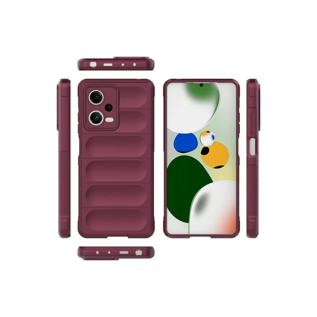 Xiaomi Poco X5 5G Kılıf Optimum Silikon - Bordo görsel 3