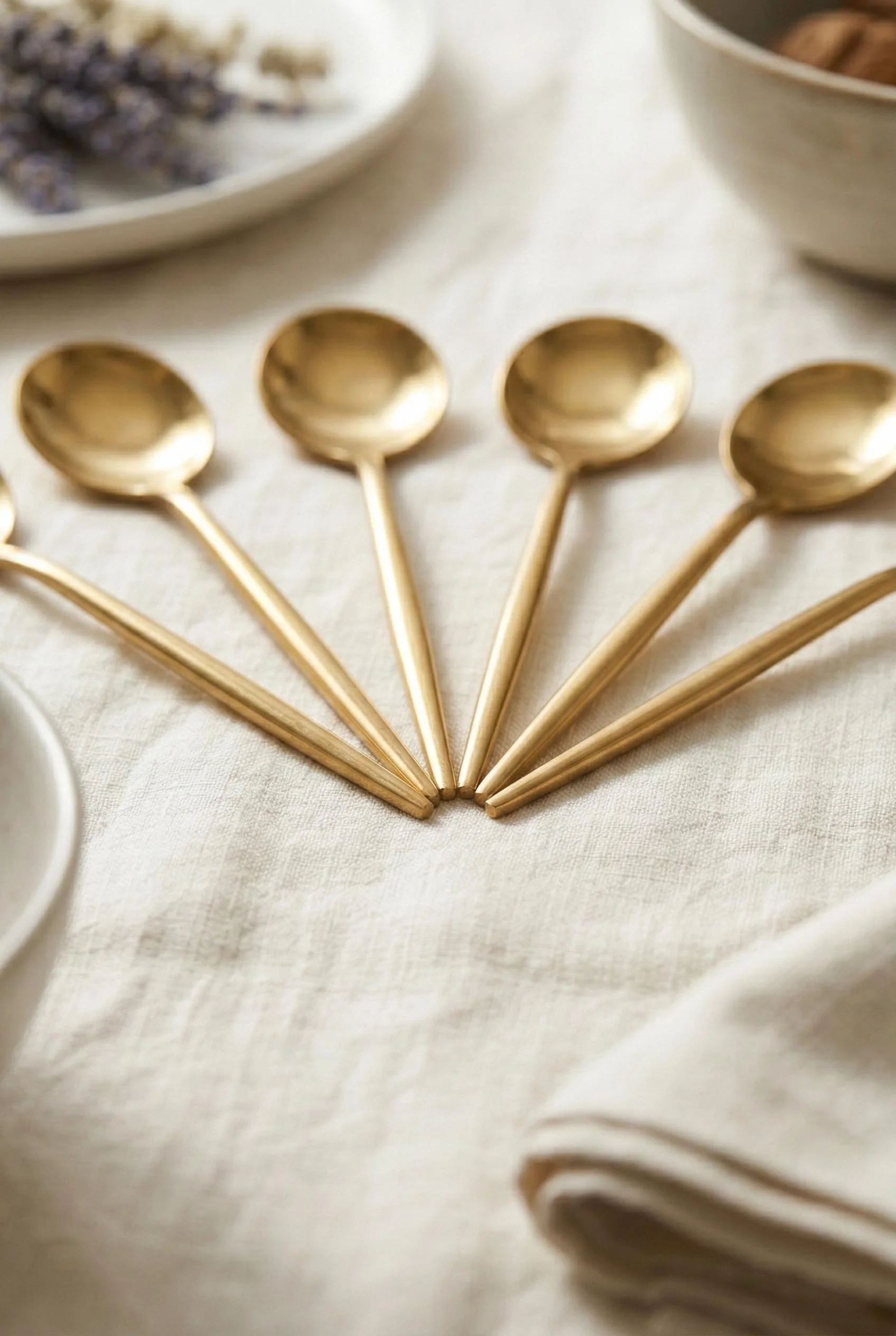 6'lı Lüks Gold Paslanmaz Çelik Çay Kaşığı Seti (13 cm) görsel 3