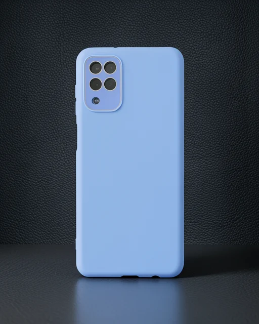 Samsung Galaxy A22 Kılıf Lansman Glass Kapak - Mavi