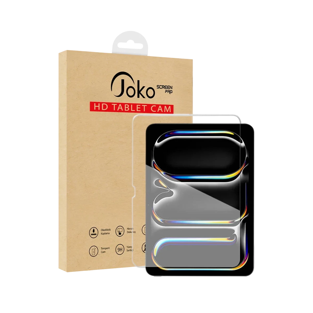 Joko Apple iPad Pro 13 (2024) 2in1 HD Tablet Cam Ekran Koruyucu - Şeffaf görsel 3