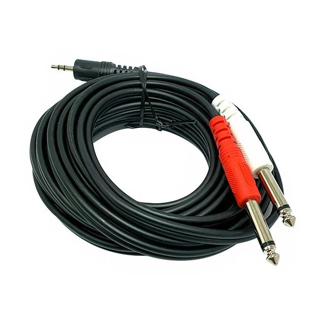 PM-13934 3.5 Mm Stereo Erkek - 2x6.3 Mm Mono Erkek 5 Metre Ses Kablosu görsel 2