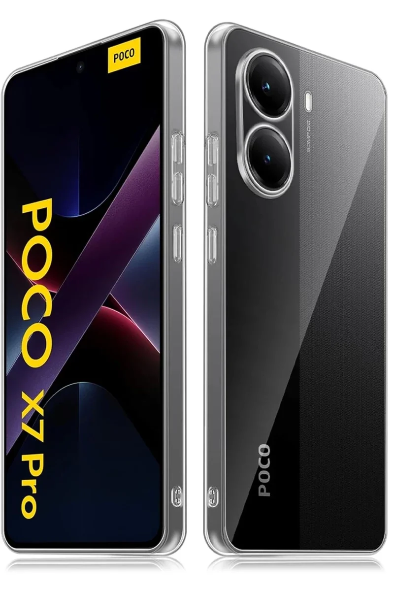 Xiao Poco X7 Pro Kılıf Lüx Şeffaf Silikon